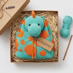 Crochet Dinosaur Backpack Pattern, Amigurumi Dino Bag, Kids Crochet Toy (Digital PDF) image 3