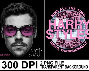 Harry Styles Big Face PNG-bestand voor T-shirtontwerp, direct te downloaden.