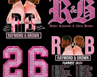 Usher Raymond Chris Brown R&B Tour 2026 T-Shirt Design (Digital Download)