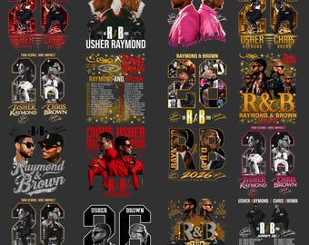 Chris Brown Usher Raymond R&B Tour 2026 PNG-afbeeldingen (digitale download)