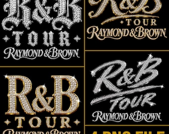 Usher Chris Brown R&B Tour 2026 Bundle 4 PNG File Tshirt Design (Digital Download)