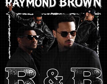 Usher Chris Brown R&B Tour 2026 PNG-bestand T-shirtontwerp (digitale download)