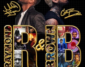 Usher Chris Brown R&B Tour 2026 PNG File Tshirt Design (Digital Download)