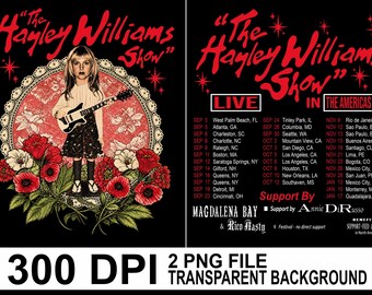 Hayley Williams Tour 2026 PNG File Stylish Alternative Rock Fan Hayley WIlliams Show PNG File Tshirt Design (Digital Download)