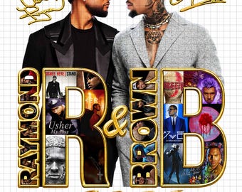 Usher Chris Brown R&B Tour 2026 PNG File Tshirt Design (Digital Download)