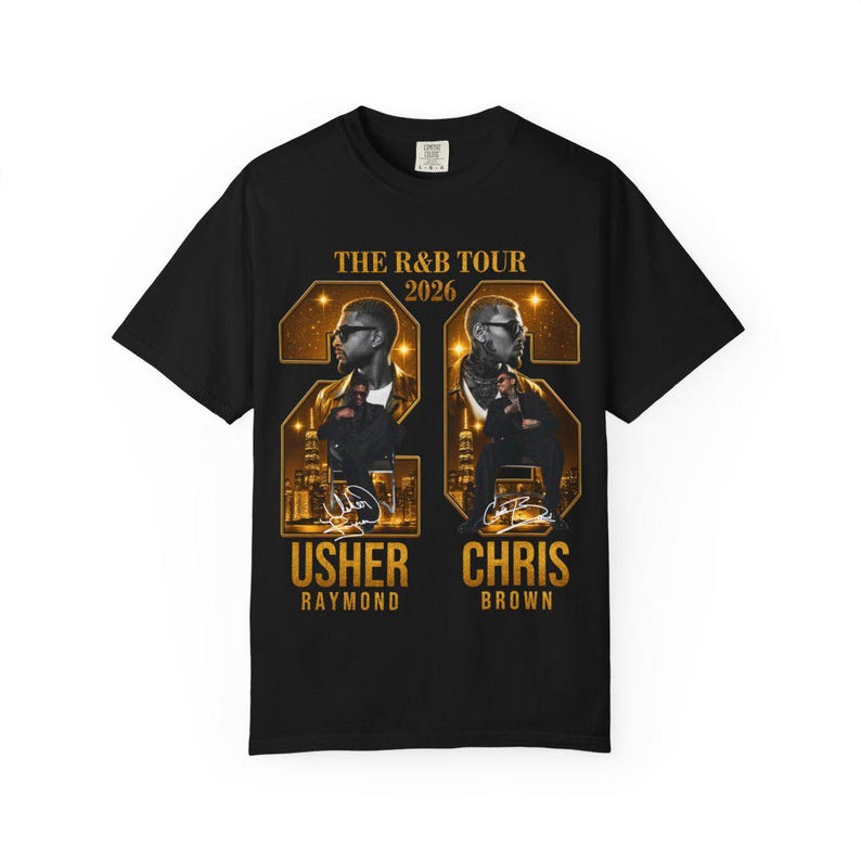 Usher Chris Brown R&B Tour 2026 Bundle 4 PNG File Tshirt Design (Digital Download)