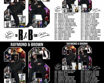 Usher Chris Brown R&B Tour 2026 Bundel 4 PNG-bestanden T-shirtontwerp (digitale download)