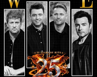 Westlife 25th Anniversary World Tour PNG-bestand, concertontwerp 2026 (digitale download)
