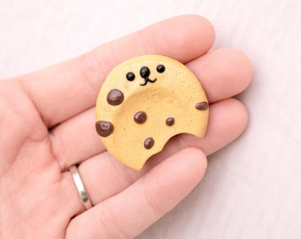 Cookie Worry Stone | Handmade Polymer Clay Pocket Calm Stone | Fidget Anxiety Relief Desk Buddy | Sensory Fidget Toy | Comfort Gift for Kids