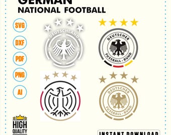 Deutschland Fußball Logo SVG | Deutscher Fußball Bund Vektorschnittdatei (Digitaler Download)