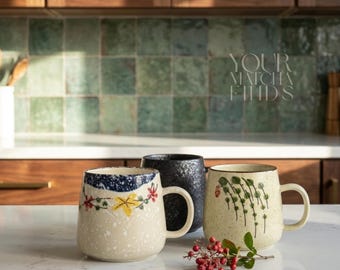 Koi Fisch Keramiktassen-Set, japanische Steinzeug-Teetasse mit Bambusdeckel, ästhetische Kaffeetasse Paar Geschenk, asiatische Keramiktasse