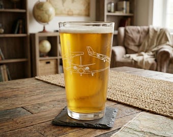 Vaso de cóctel Cessna Citation, regalo para pilotos de jet, artículos de bar aeronáuticos, vaso mezclador de 473 ml (16 oz).