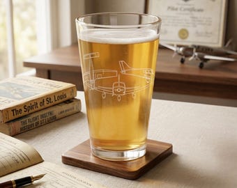 Verre à cocktail Piper PA28 | Cadeau pilote pour lui | Accessoires de bar pour l'aviation | Verres Cherokee Pilot