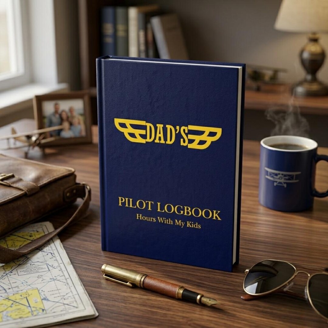 Dad's Pilot Logbook Journal | Father's Day Pilot Gift | Aviation Gift ...
