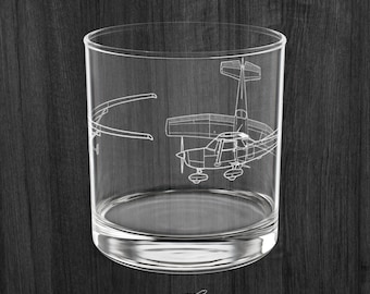 Whiskyglas Cessna 152 | Pilootluchtvaartrotsen | Alleen met pensioen