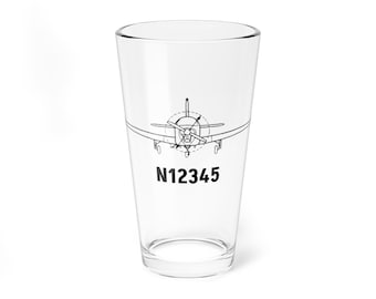 A36 Bonanza Mixing Glass | Aviation Pilot Glassware