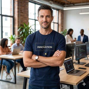 Innovatiemodus AAN: T-shirt voor ontwikkelaars | Tech startup-T-shirt | Ingenieurscadeau | Programmeur-shirt | Status actief