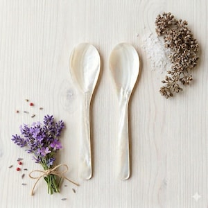 Pearl Shell Spoon – Natural Pearl Spoon, Elegant Dessert Spoon, Coffee Tea Spoon, Eco Friendly Tableware Gift