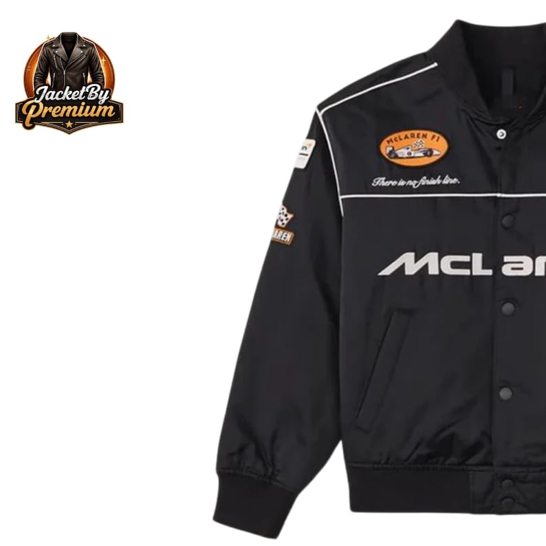 McLaren Racing Bomber Jacket – Vintage style Motorsport Streetwear Coat image 2