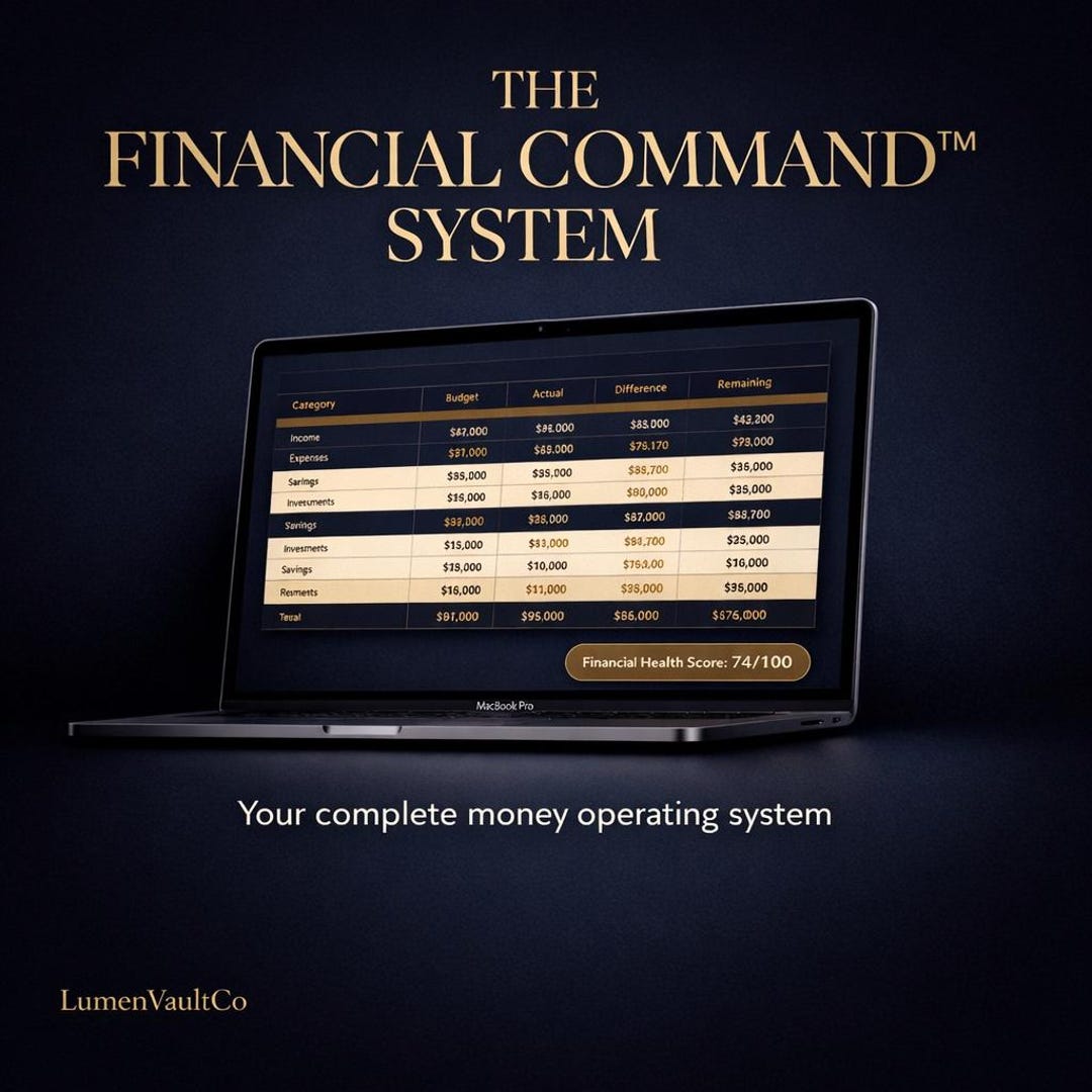 Financial Command System | Budget Tracker, Health Score, Debt Payoff ...