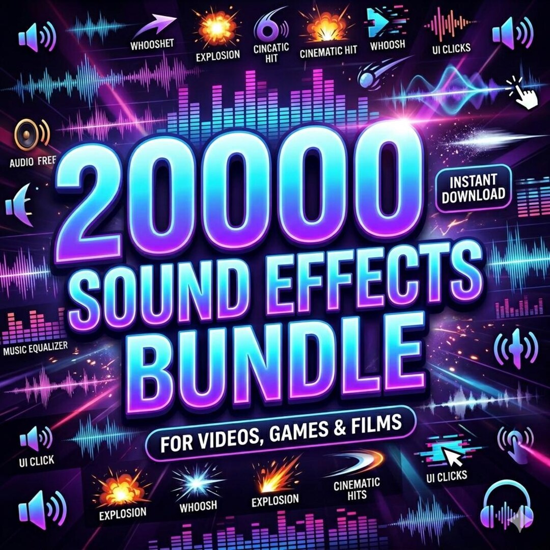 2000 Sound Effects, SFX Pack for Video Editing, Youtube, Cinematic ...