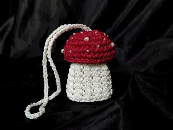 Mushroom Bag Amigurumi Crossbody Tutorial