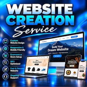 Custom Website Design & Development | Professional Business Website Creation | Responsive Ecommerce Website  SEO Setup