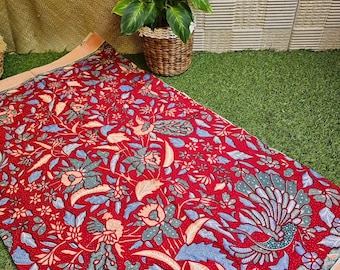 Solo Indonesian  Batik Fabric Print Premium Fine Cotton 2.4x1.1 Mtr Three Countries Motif