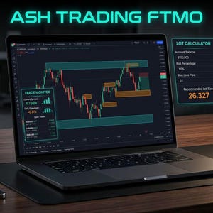 Ash Trading FTMO ELITE - Indicador SMC profesional; Calculadora automática de lotes (Pine Script v6)