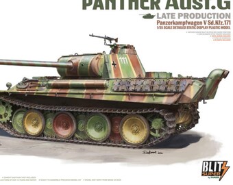 Preorder/Commission built model tank Panther G Late production 1/35 scale display replica, made to order. Pic is the base kit.