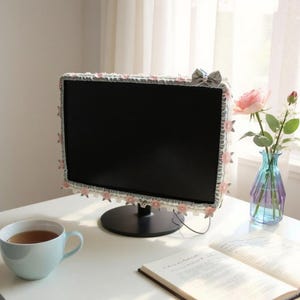 Dammskydd för TV och datorskärm 17–30 tum, mjukt tyg, väggmonterat skydd