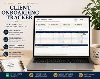 Planilha de Acompanhamento de Integração de Clientes | Modelo de Integração de Clientes | Planilha de Acompanhamento de Sucesso do Cliente | Lista de Verificação de Integração no Google Sheets