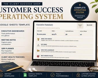 Client Success OS | Client Onboarding Template | Google Sheets Dashboard | Account Manager Toolkit | Small Business CRM