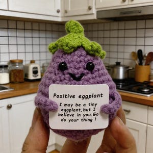 Adorable Crochet Positive Vegetables Set-Potato/Pineapple/Carrot/Lemon/Avocado,Emotional Support,Farm Gift,Desk Decor,Mother's Day Gift
