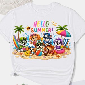 Hello Summer Png  Welcome Summer Png Summer Sublimation Designs Download Png Colorful Summer Png Tropical T-Shirt Png Summer time Png