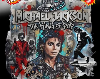 Michael Jackson PNG, King Pop Digital, Michael Fan Gift Retro 80s Music Shirt png, Sequin Glove Pop Art Digital Art