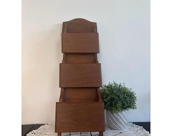 VTG MCM GoodWood 本物のチーク材 レターホルダー3個 鍵リングホルダー3個。ボヘミアンホーム