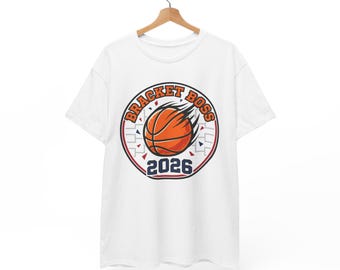 Bracket Boss 2026 T-Shirt | Basketball Bracket Shirt, Tournament Tee