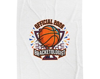 Bracketologist Basketball Plush Blanket | College Tournament, Game Day, Hoop Net