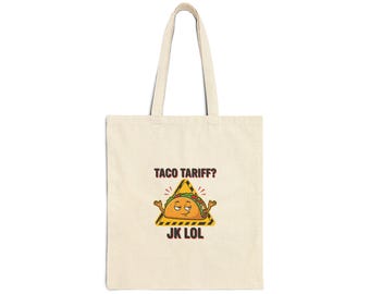 Taco Tariff? JK LOL Dead | political taco meme, protest typography