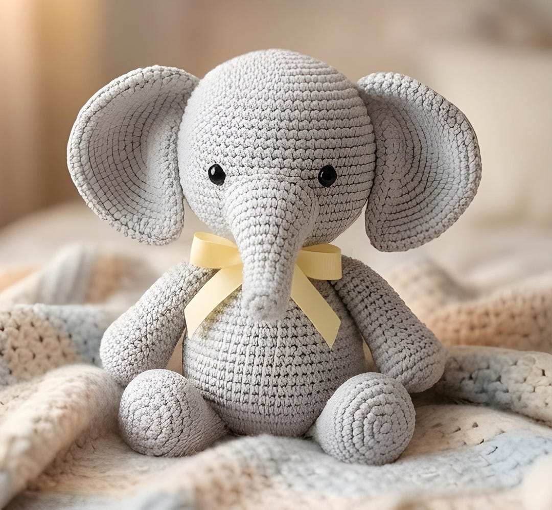Baby Elephant Amigurumi Crochet Pattern | Easy Stuffed Animal Tutorial ...