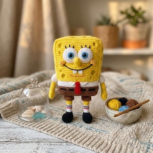 Crochet Pattern Amigurumi Square Sponge Plush | Step by Step PDF Tutorial