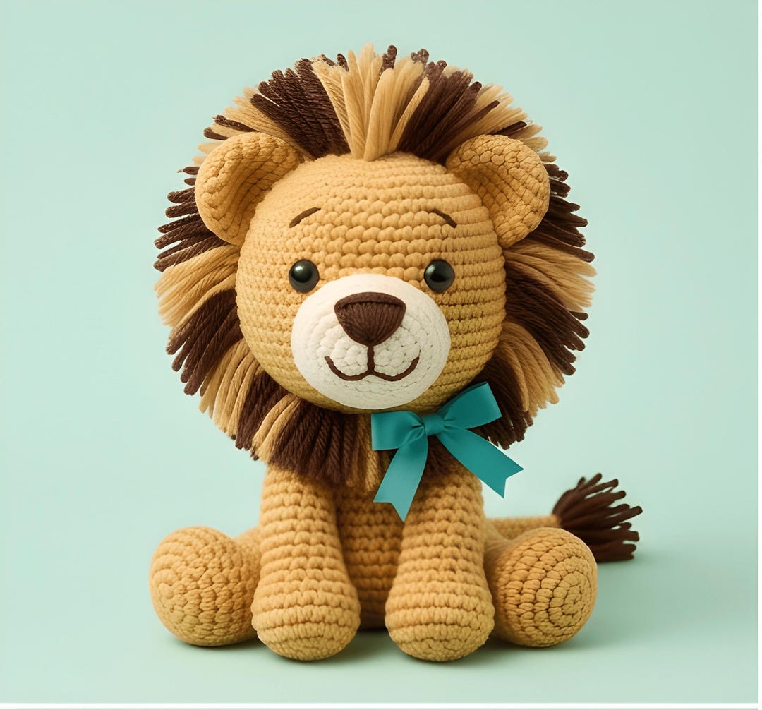 Lion Amigurumi Crochet Pattern PDF | Kawaii Safari Plush Toy Tutorial ...