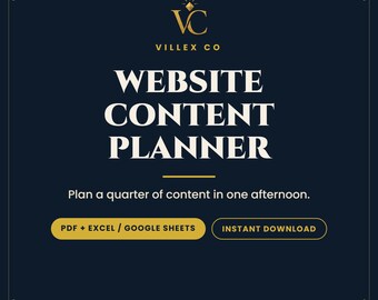 Website Content Planner for Local SEO, Homepage and Page Copy Brief Templates, Editorial Planning Toolkit