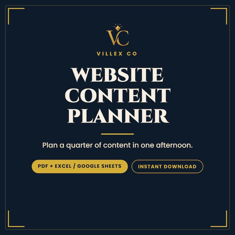 Website Content Planner for Local SEO, Homepage and Page Copy Brief Templates, Editorial Planning Toolkit image 1