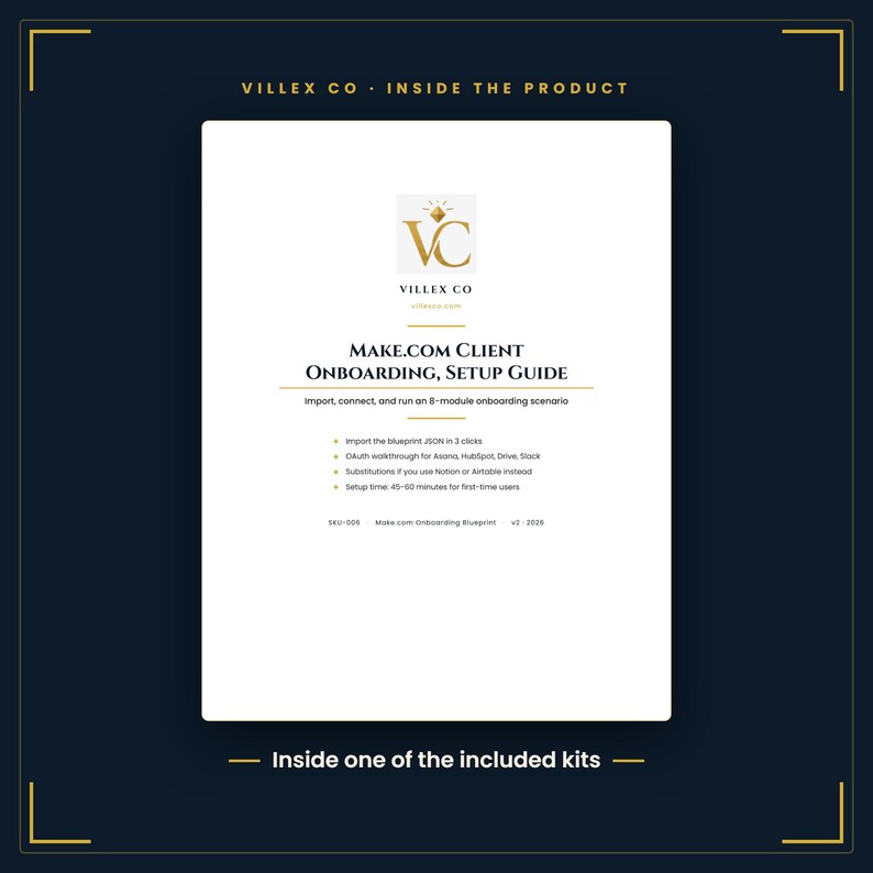 Automation Starter Bundle: Make.com Onboarding Blueprint, Invoice Reminders Blueprint, and Audit Workbook imagen 4