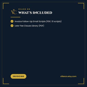 What is included in the A/R Email Scripts Pack — VillexCo digital download