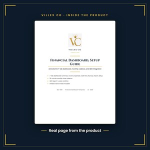 All-in-One Financial Dashboard for Small Business, Income Expense and Cash Flow Tracker, Excel and Google Sheets image 3