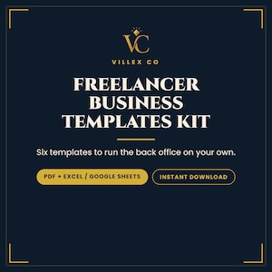 Freelancer Business Templates Kit, Service Agreement, Invoice, Intake, Scope, Onboarding Checklists image 1