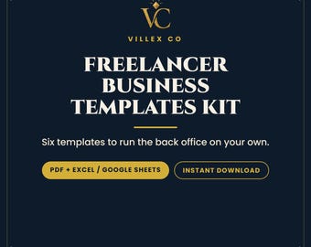Freelancer Business Templates Kit, Service Agreement, Invoice, Intake, Scope, Onboarding Checklists